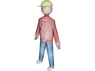 Working Man 3D Model preview