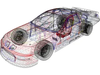 Nascar Stock Car 3D Model preview