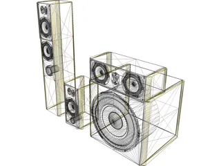 Speakers 3D Model preview