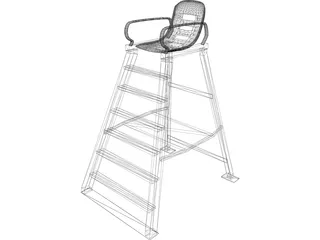 Tennis Chair 3D Model preview