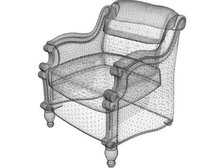 Colonial Chair 3D Model preview