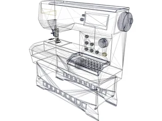 Sewing Machine 3D Model preview