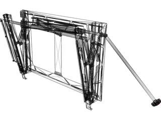 LCD TV Wall Stand 3D Model preview