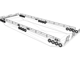 Barge 3D Model preview