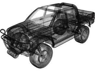 Toyota Hilux [Tuned] 3D Model preview