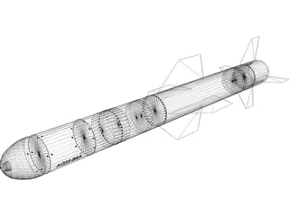 AGM-84A Harpoon 3D Model preview
