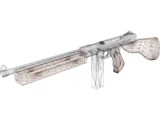 Old School Rifle 3D Model preview