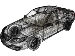SAAB 9-5 3D Model preview