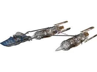Star Wars Anakin Pod Racer 3D Model preview