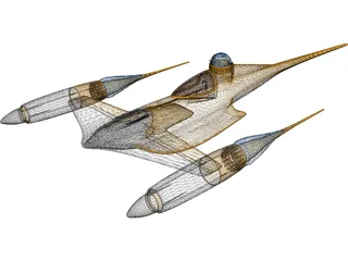 Star Wars Naboo N1 Starfighter 3D Model preview