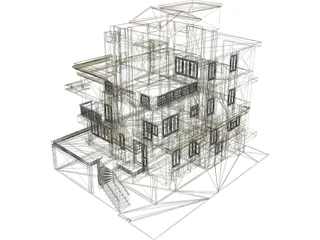 Rural House 3D Model preview