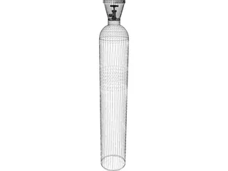 Gas Cylinder 3D Model preview