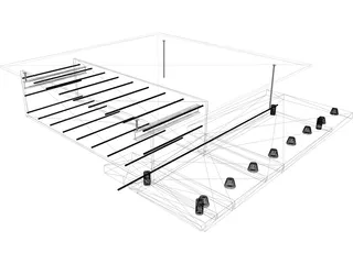 Living Room Table 3D Model preview