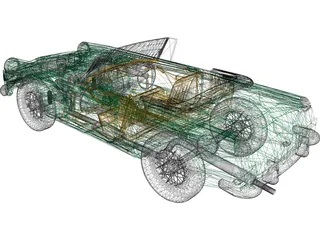 MGB Sports Car 3D Model preview