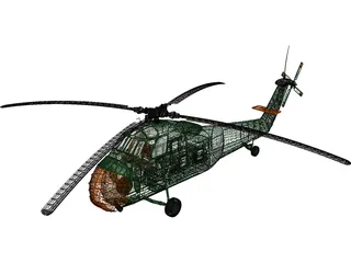 Sikorsky UH-34 Choctaw 3D Model preview