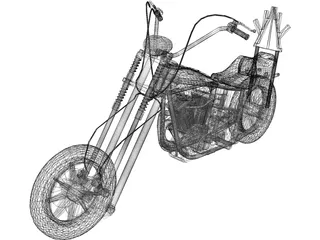 Custom Chopper 3D Model preview