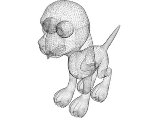 Cartoon Puppy 3D Model preview