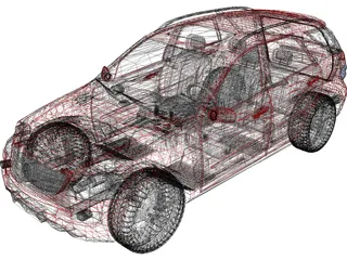 Mercedes-Benz ML500 (2007) 3D Model preview