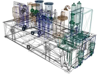 Oil Module 3D Model preview