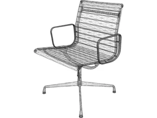 Charles Eames Aluminum Office Ball Chair 3D Model preview