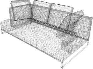 B&B Couch 3D Model preview