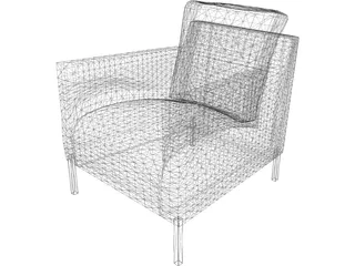 B&B Armchair 3D Model preview