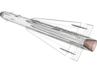 AIM-4D Falcon (RB28) 3D Model preview