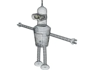 Futurama Bender 3D Model preview