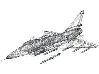 Chengdu J-10 3D Model preview
