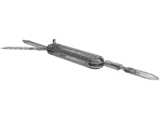 Swiss Mini Knife 3D Model preview