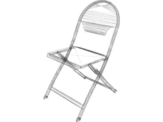 Folding Chair 3D Model preview