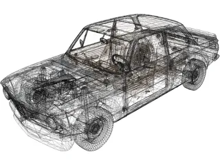BMW 2002 Turbo 3D Model preview