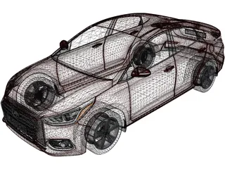 Hyundai Accent (2018) 3D Model preview