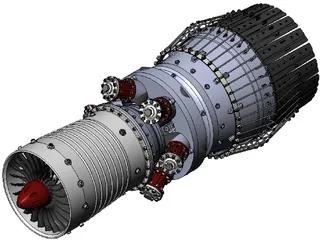 Jet Engine 3D Model preview