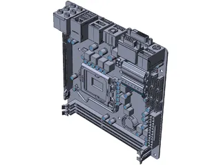 Gigabyte GA-H55N-USB3 Motheboard 3D Model preview