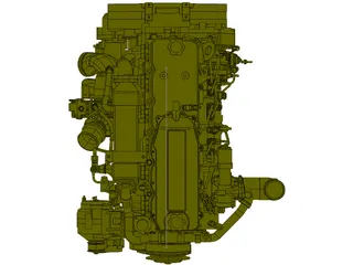 Cummins QSB 6.7 Engine 3D Model preview