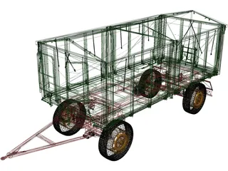 Industrial Trailer 3D Model preview