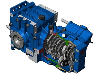 Hewland LD200 Gearbox 3D Model preview