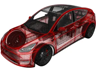 Tesla Model Y (2021) 3D Model preview