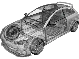 Proton Satria Nea 1.6 3D Model preview