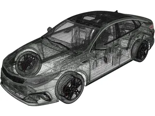 Kia Optima T-GDi (2019) 3D Model preview