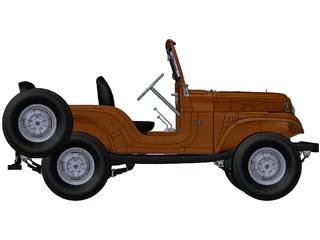 Jeep Willys CJ5 (1954) 3D Model preview