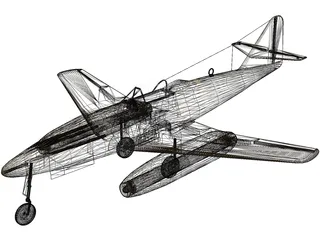 Messerschmitt ME-262 3D Model preview