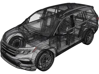 Honda Pilot (2016) 3D Model preview