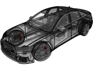 Audi S6 Sedan (2019) 3D Model preview
