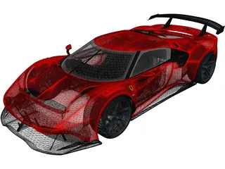 Ferrari P80C (2019) 3D Model preview