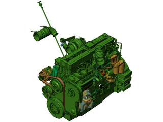 Cummins ISL Engine 3D Model preview