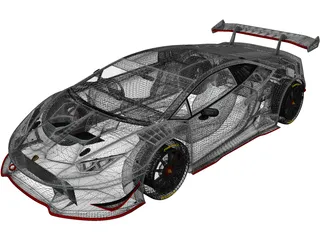 Lamborghini Huracan LP620-2 Super Trofeo (2014) 3D Model preview