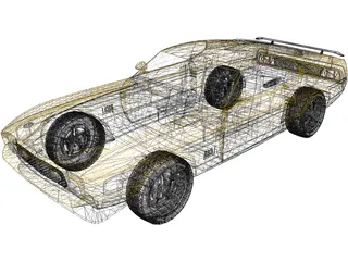 Ford Mustang Mach 1 (1971) 3D Model preview