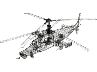 Kamov Ka-50 Hokum 2 3D Model preview